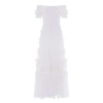 Needle & Thread Lisette Ruffle Off-Shoulder Gown