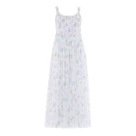 Needle & Thread Magnolia Ditsy Chiffon Smocked Cami Ankle Gown