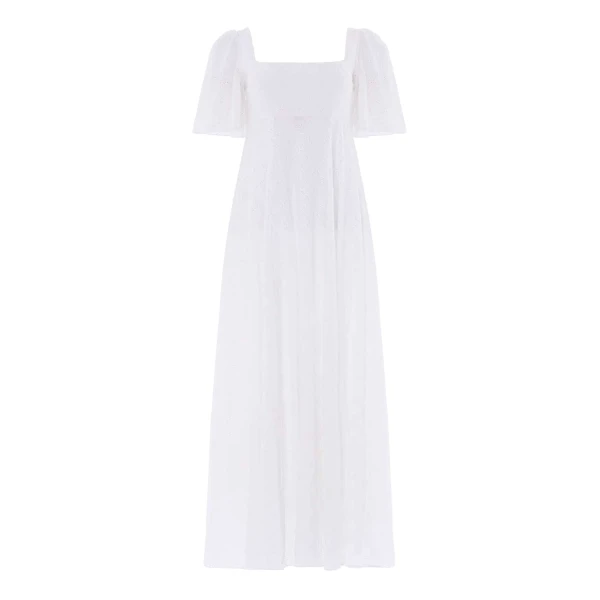 Needle & Thread Marisol Cotton Broderie Short Sleeve Ankle Gown