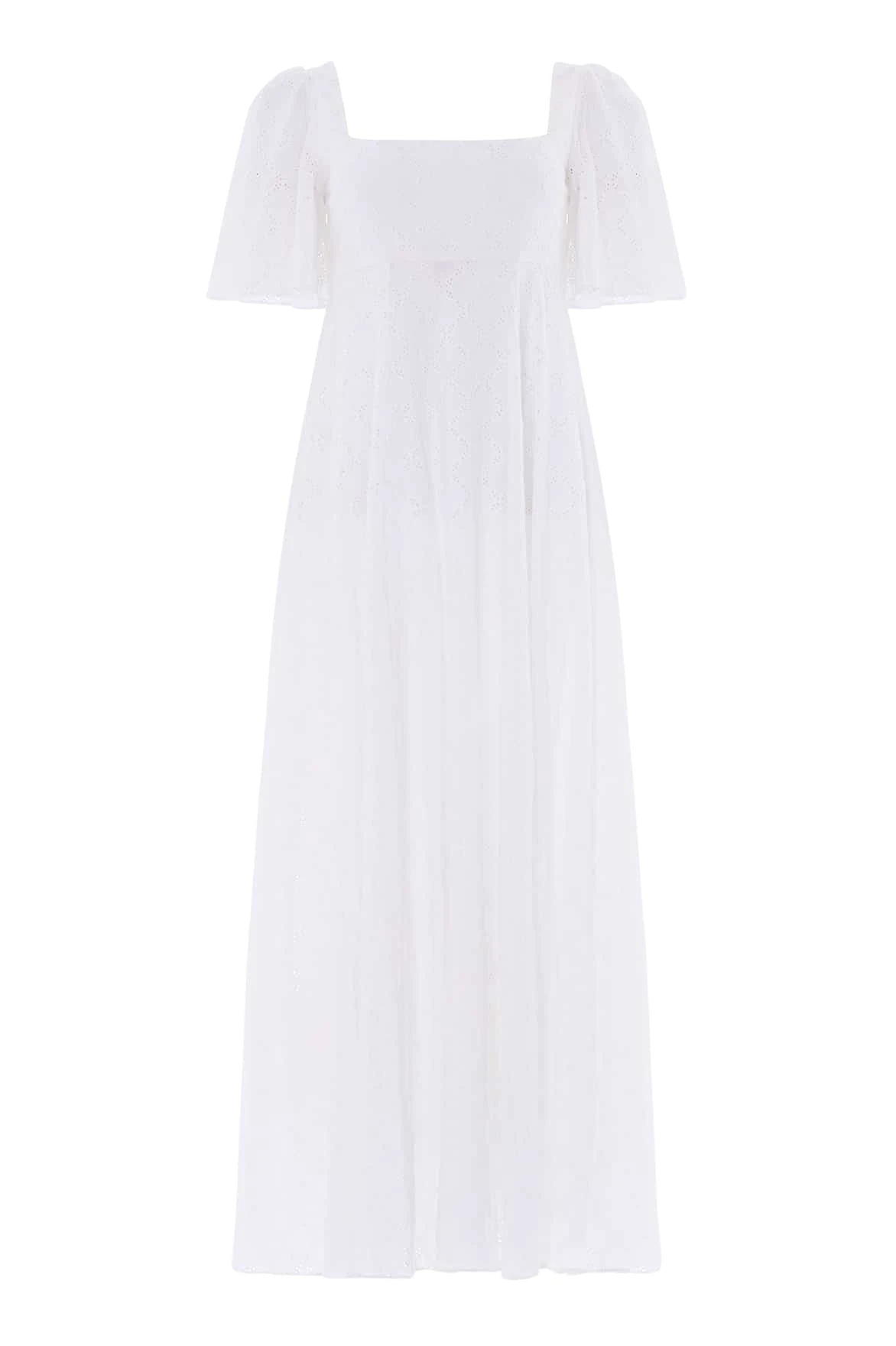 Needle-Thread-Marisol-Cotton-Broderie-Short-Sleeve-Ankle-Gown-in-Optic-White-Coveti69622_nobg Needle & Thread Marisol Cotton Broderie Short Sleeve Ankle Gown