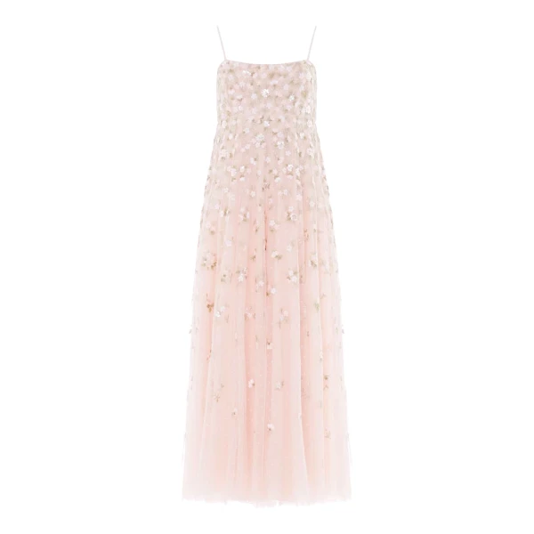 Meadow Ditsy Cami Ankle Gown in Opal/Peach