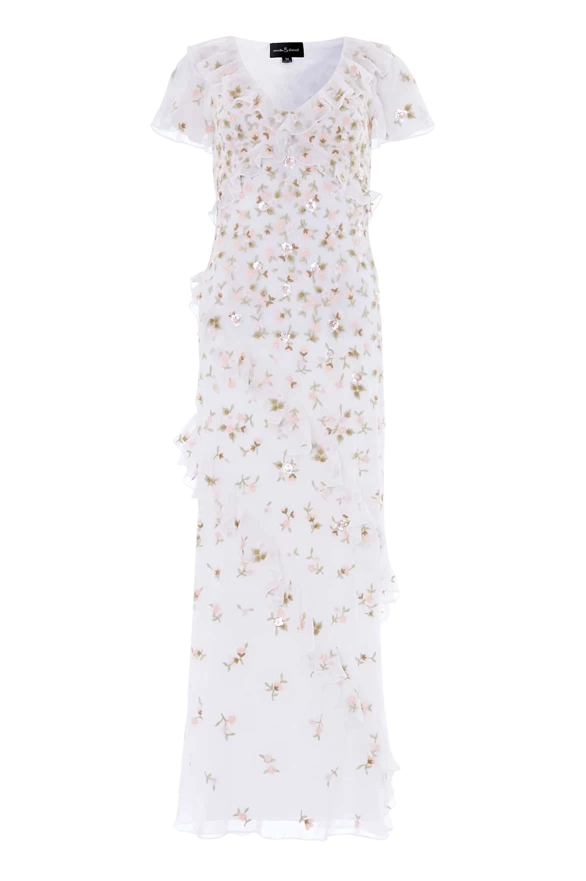 Needle-Thread-Meadow-Ditsy-Georgette-Gown-in-Swan-WhitePeach-Coveti69819_nobg Needle & Thread Meadow Ditsy Georgette Gown