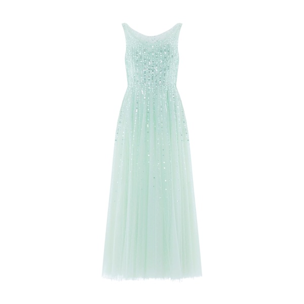 Needle & Thread Moonlight Sequin Cowl Neck Ankle Gown