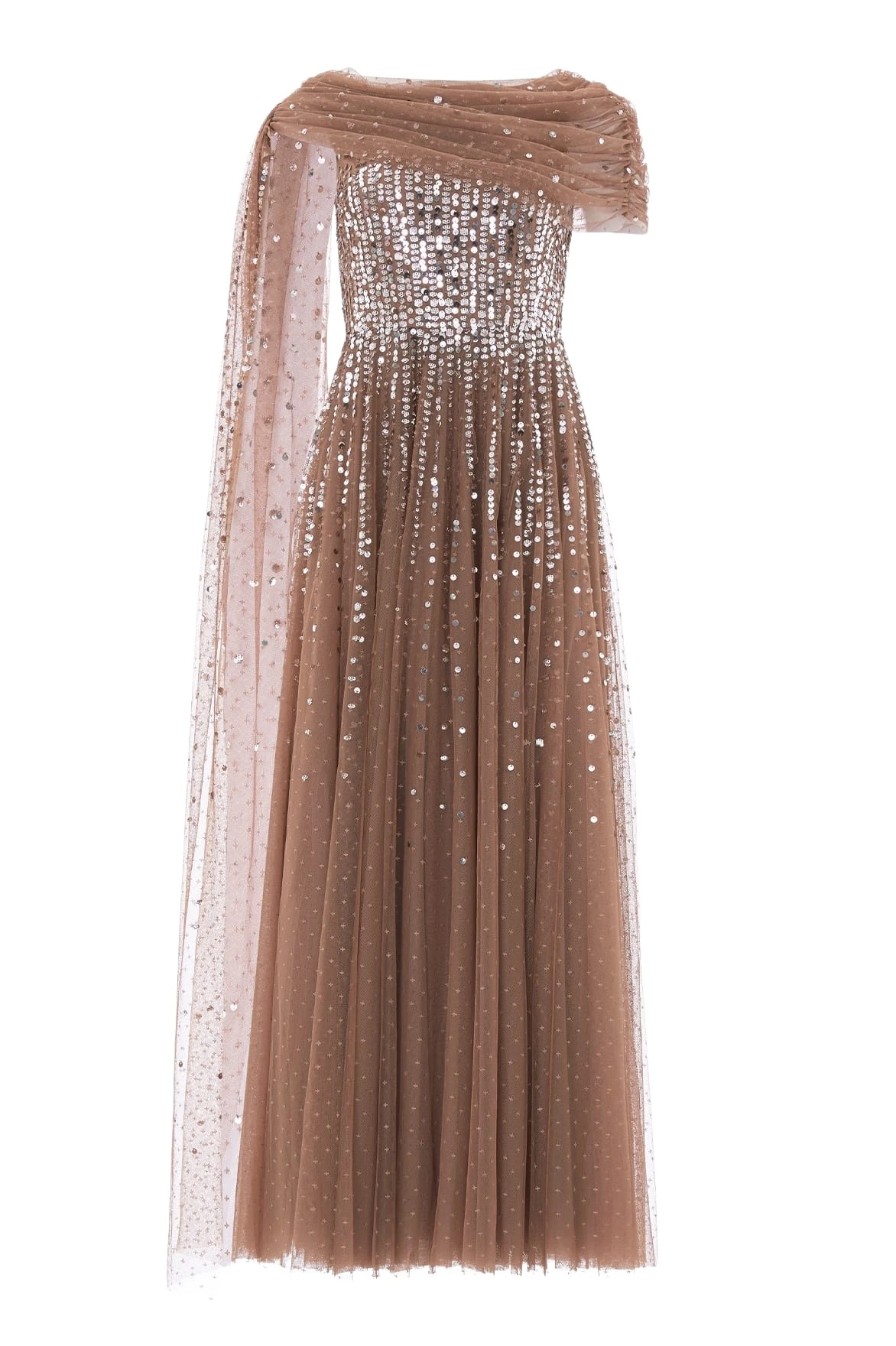 Needle-Thread-Moonlight-Sequin-Draped-Gown-in-CocoaTawny-Coveti87837_nobg Needle & Thread Moonlight Sequin Draped Gown