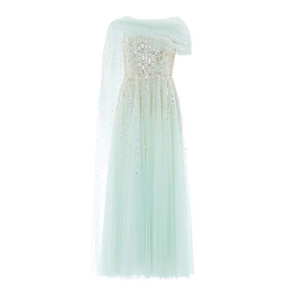 Needle & Thread Moonlight Sequin Draped Gown