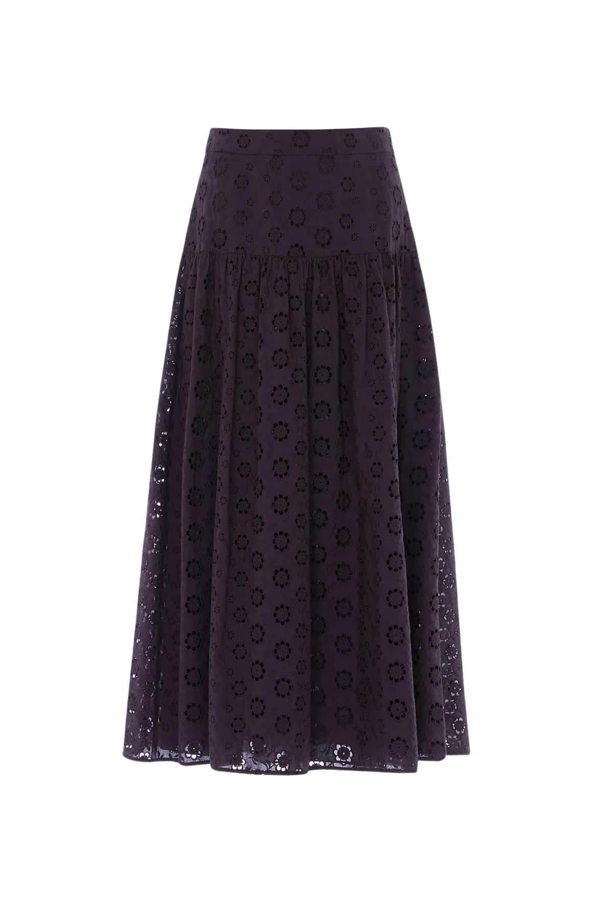 Needle-Thread-Romilly-Cotton-Broderie-Ankle-Skirt-in-Jet-Black-Coveti91138_nobg Needle & Thread Romilly Cotton Broderie Ankle Skirt
