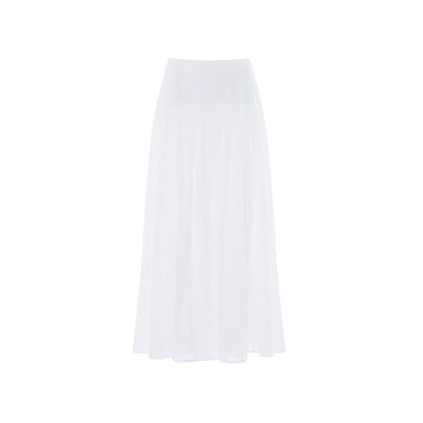 Needle & Thread Romilly Cotton Broderie Ankle Skirt
