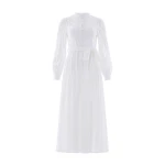 Needle & Thread Romilly Cotton Broderie Long Sleeve Shirt Dress