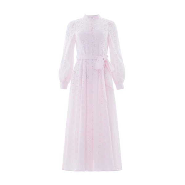 Needle & Thread Romilly Cotton Broderie Long Sleeve Shirt Dress