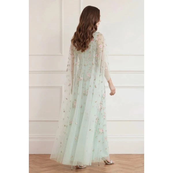 Needle & Thread Rose Bloom Cape Gown