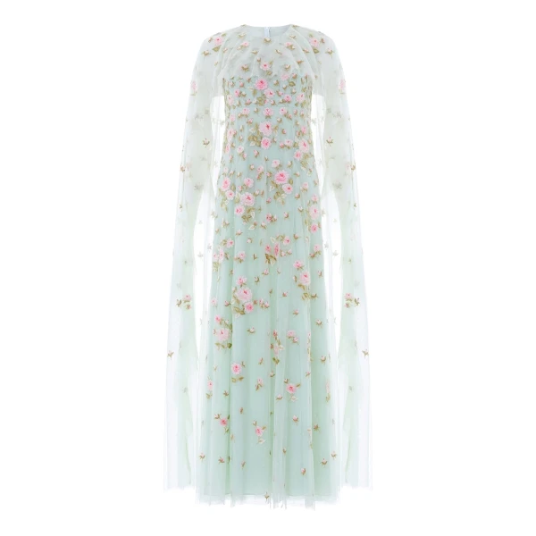 Needle & Thread Rose Bloom Cape Gown