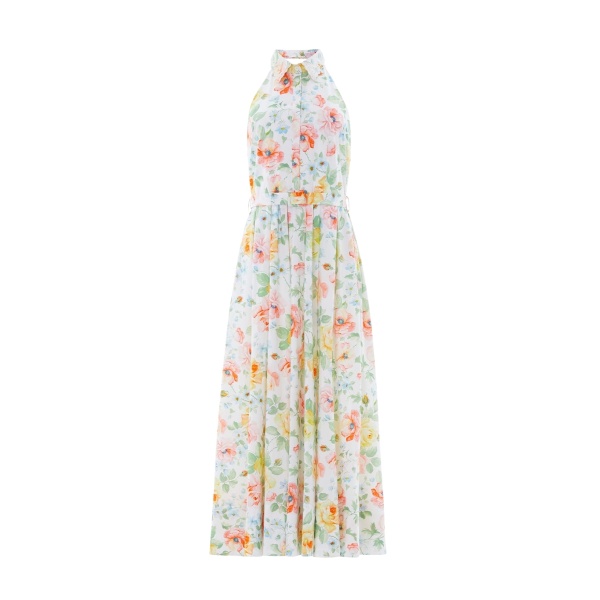 Needle & Thread Sienna Rose Cotton Halter Ankle Gown