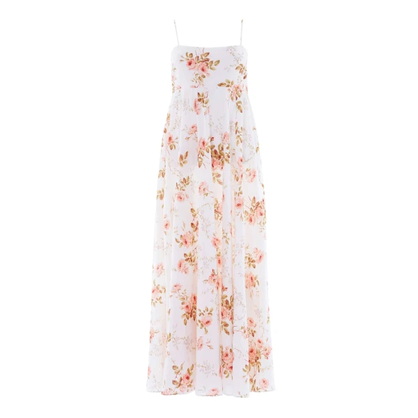 Needle & Thread Summer's Rose Linen Blend Cami Ankle Gown
