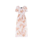 Needle & Thread Summer's Rose Shirred Short Sleeve Ballerina Dress