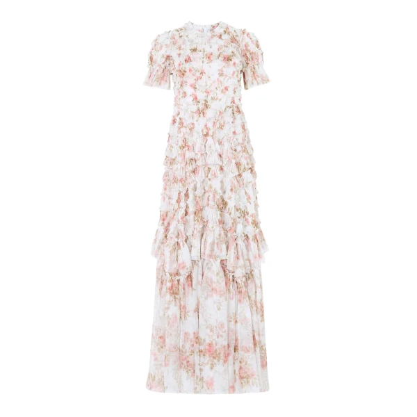 Needle & Thread Summer's Rose Valentine Ruffle Gown