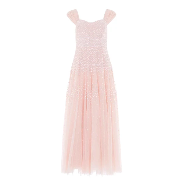 Needle & Thread Sunrise Sequin Sweetheart Ankle Gown