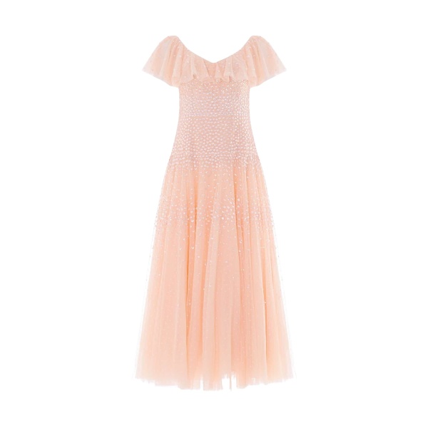 Needle & Thread Sunrise Sequin V-Neck Ankle Gown