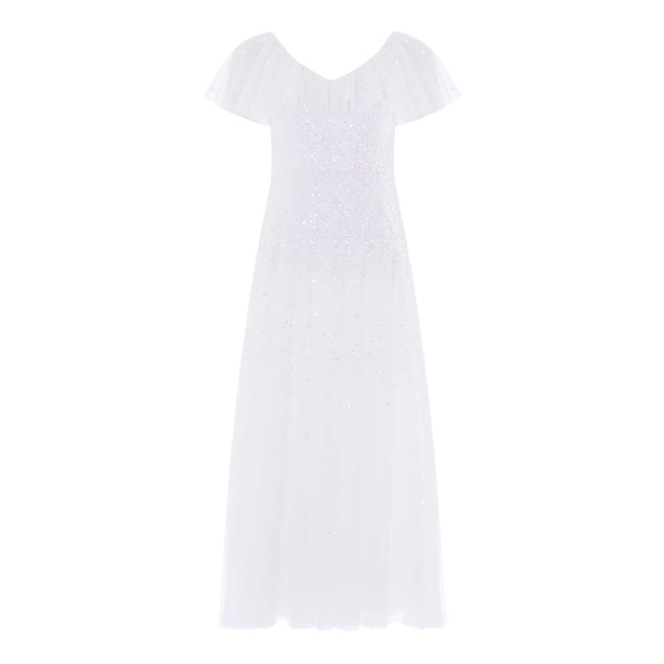 Needle & Thread Sunrise Sequin V-Neck Ankle Gown