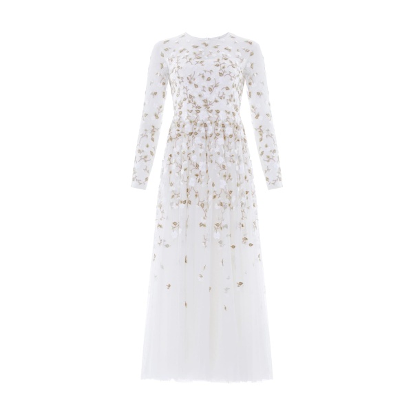 Needle & Thread Trailing Roses Long Sleeve Ankle Gown