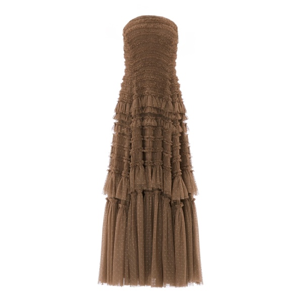 Needle & Thread Valentine Ruffle Strapless Gown