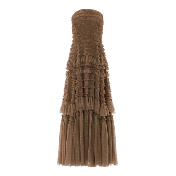 Needle & Thread Valentine Ruffle Strapless Gown