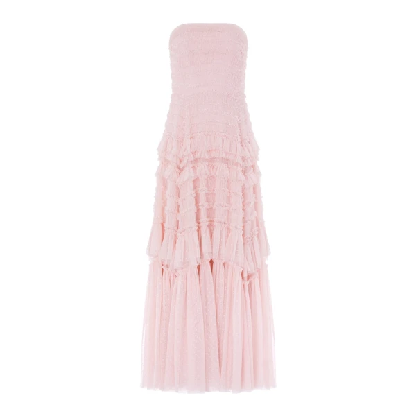 Needle & Thread Valentine Ruffle Strapless Gown