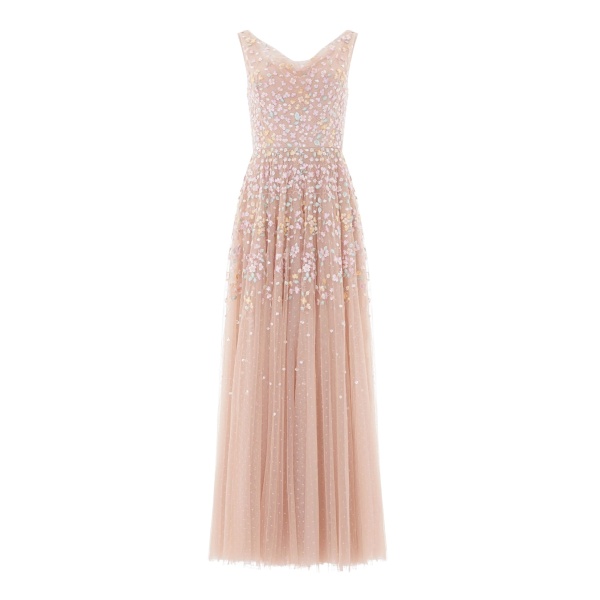 Needle & Thread Versailles Ditsy Cowl Neck Gown