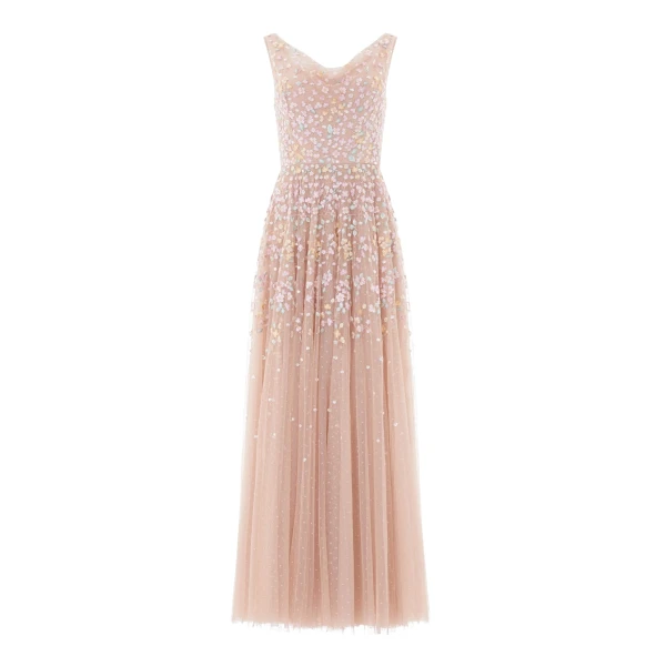 Needle & Thread Versailles Ditsy Cowl Neck Gown