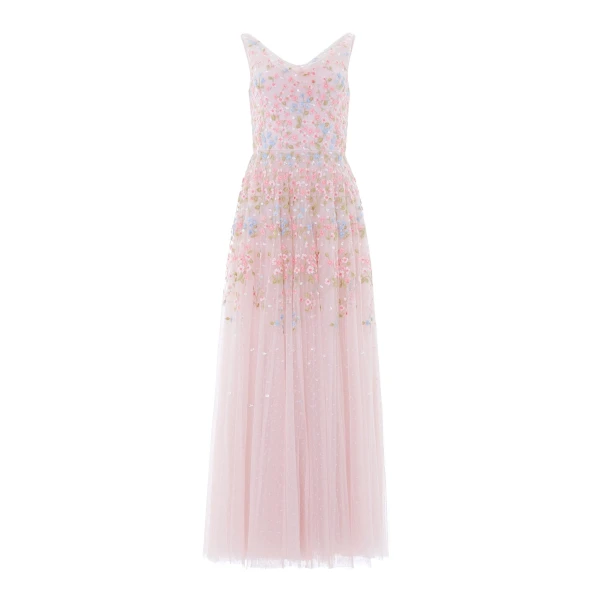 Needle & Thread Versailles Ditsy Cowl Neck Gown