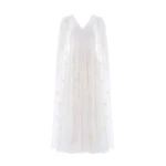 Needle & Thread Versailles Ditsy V-Neck Cape Sleeve Ankle Gown