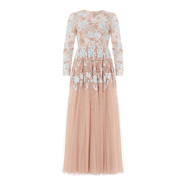 Needle & Thread Wisteria Dot Long Sleeve Gown