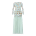 Needle & Thread Wisteria Dot Long Sleeve Gown