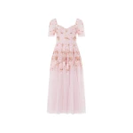 Needle & Thread Wisteria Dot Short Sleeve Ballerina Dress