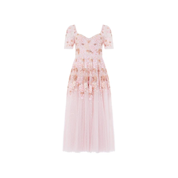Needle & Thread Wisteria Dot Short Sleeve Ballerina Dress