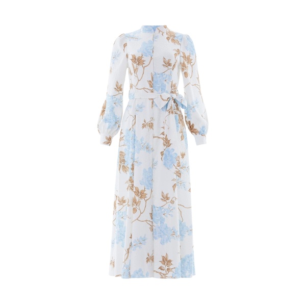 Needle & Thread Wisteria Jacquard Long Sleeve Shirt Dress