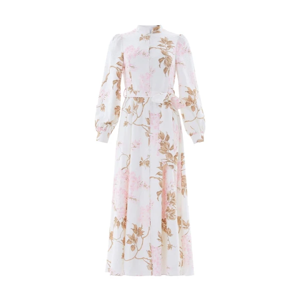 Needle & Thread Wisteria Jacquard Long Sleeve Shirt Dress