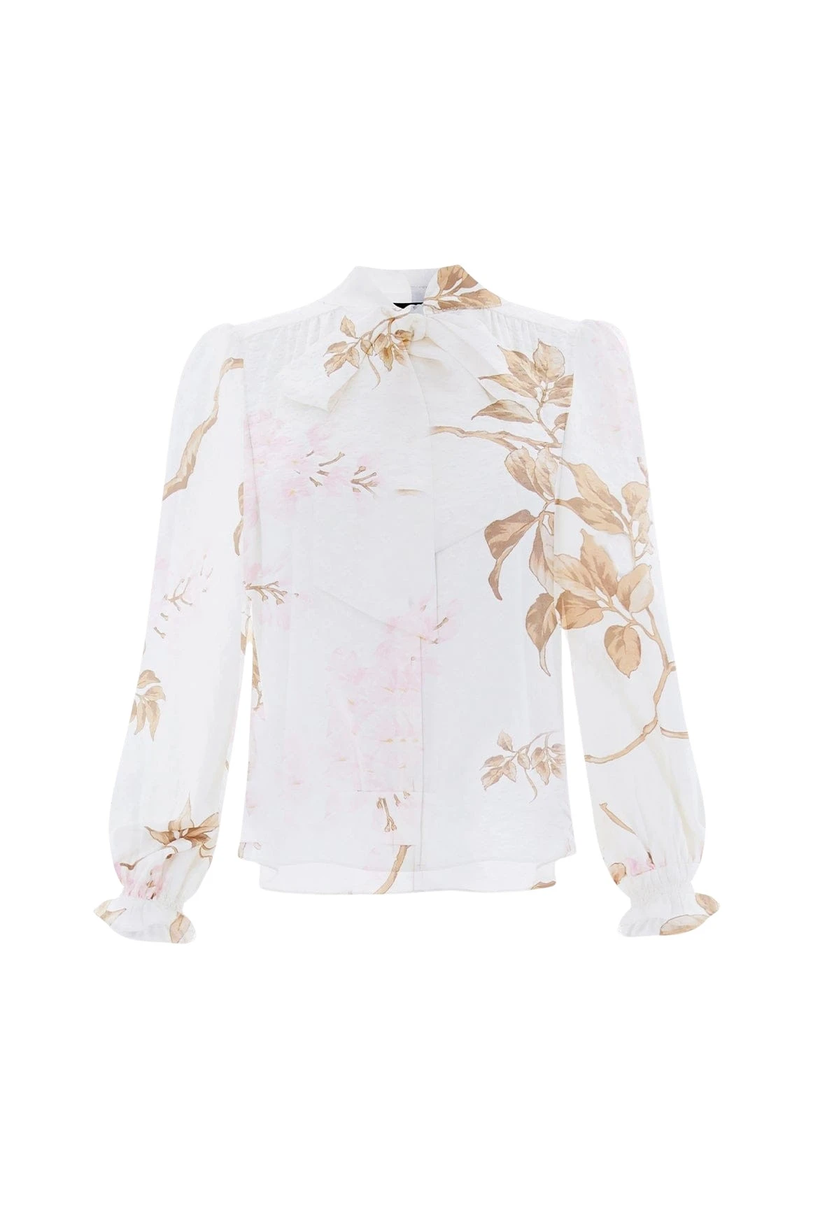 Needle-Thread-Wisteria-Pussy-Bow-Blouse-in-Optic-WhitePink-Coveti91123_nobg Needle & Thread Wisteria Pussy Bow Blouse