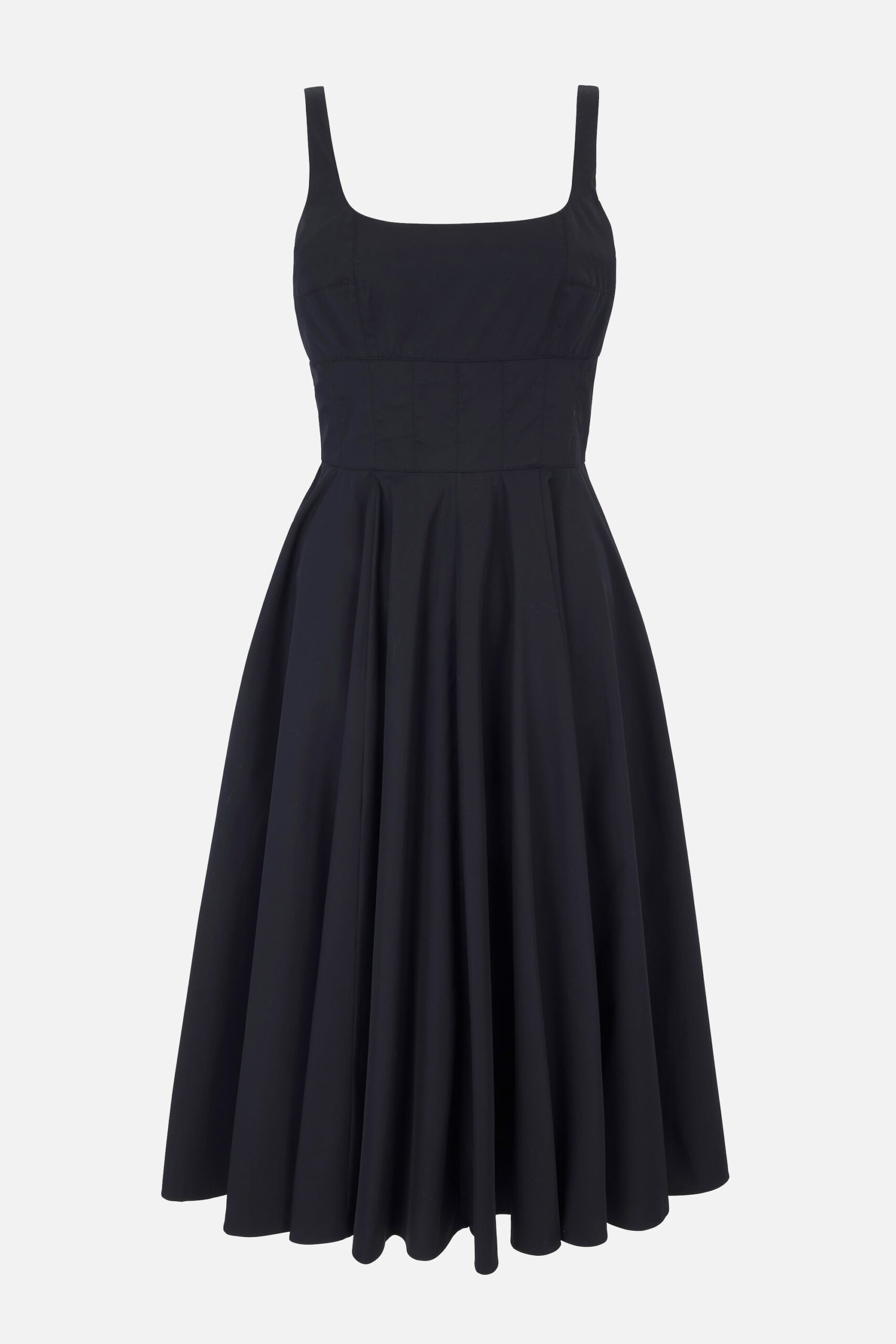 Emilia Wickstead Nikush Dress in Black Cotton Poplin
