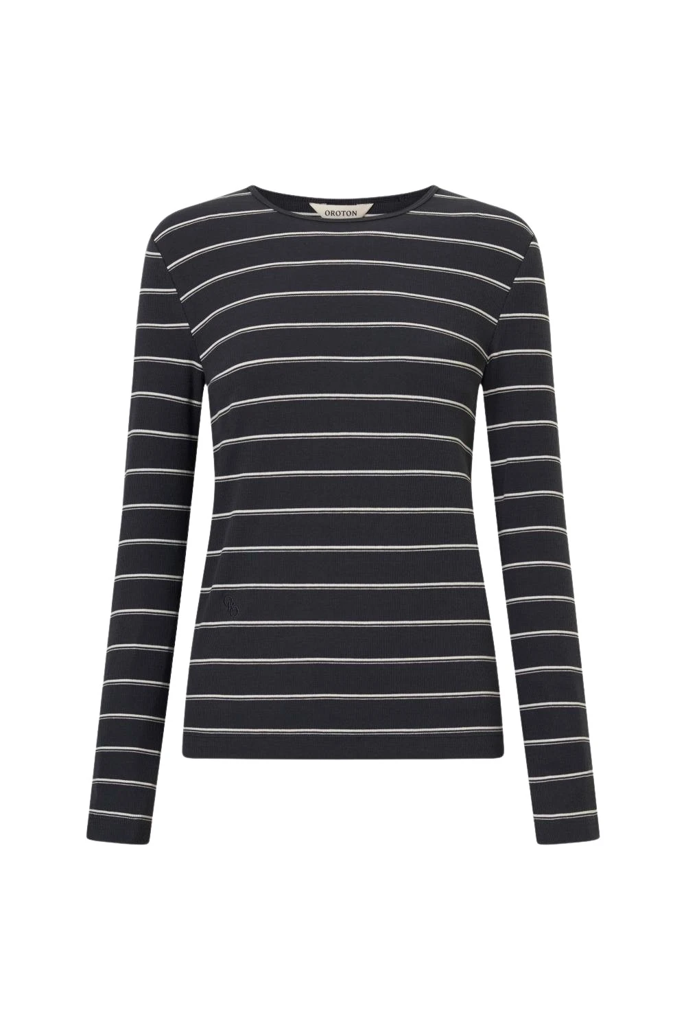 Oroton-Eve-Fine-Rib-Long-Sleeve-Stripe-Tee-Washed-Charcoal33417_nobg Oroton