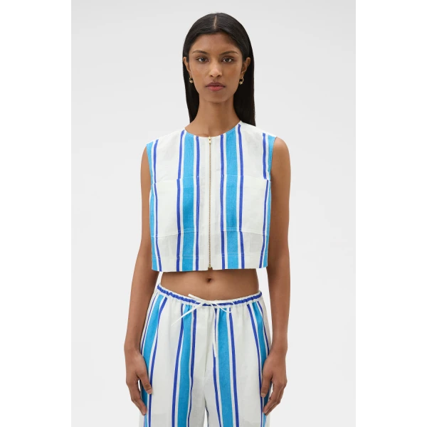 Shore Stripe Shell Top