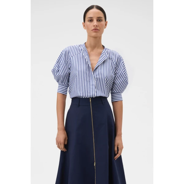 Sleeve Detail Stripe Shirt