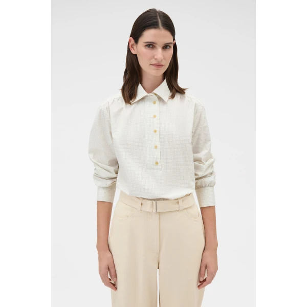 Soft Check Button Shirt