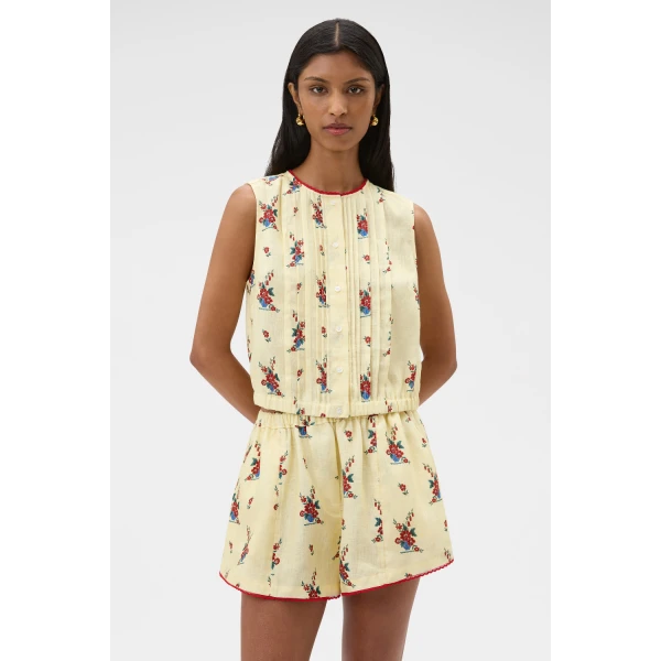 Wallpaper Floral Print Top