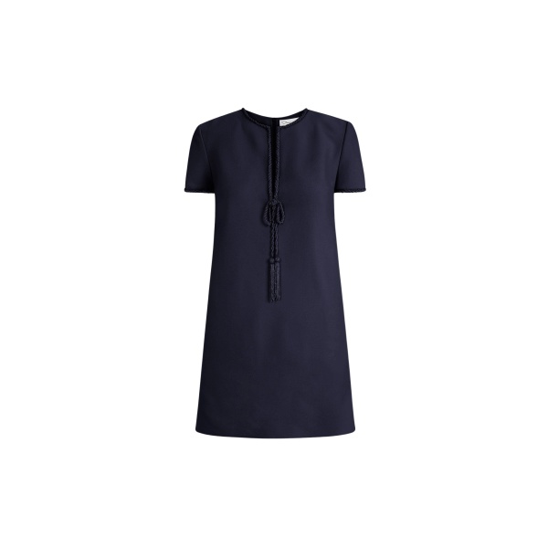 Oscar de la Renta Beaded Bow-Detail Shift Dress