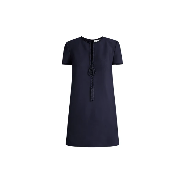 Oscar de la Renta Beaded Bow-Detail Shift Dress