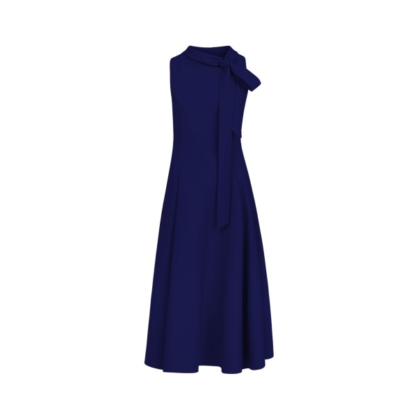 Oscar de la Renta Bow-Detailed Wool Dress