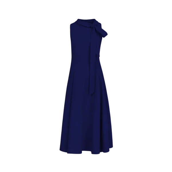 Oscar de la Renta Bow-Detailed Wool Dress