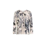 Oscar de la Renta Chiné Palm Leaves Cardigan
