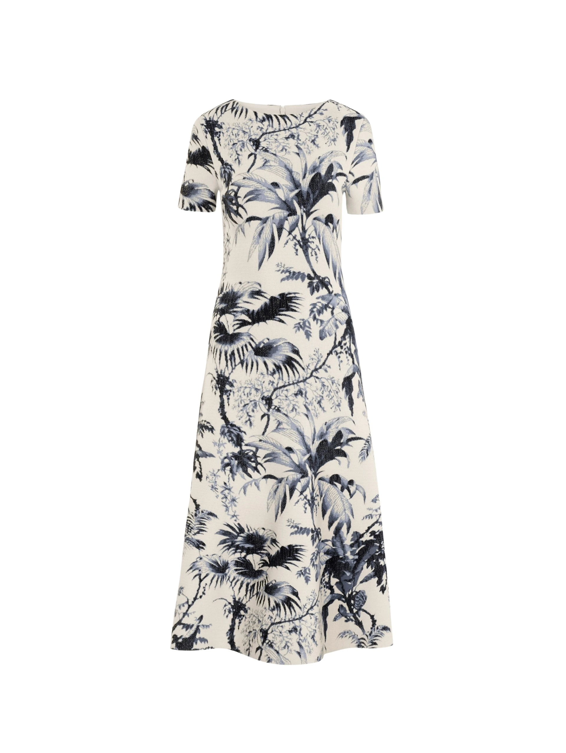 Oscar de la Renta Chiné Palm Leaves Knit Dress - Dresses - American Luxury Evening Wear at Coveti