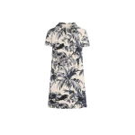 Oscar de la Renta Chiné Palm Leaves Shift Dress